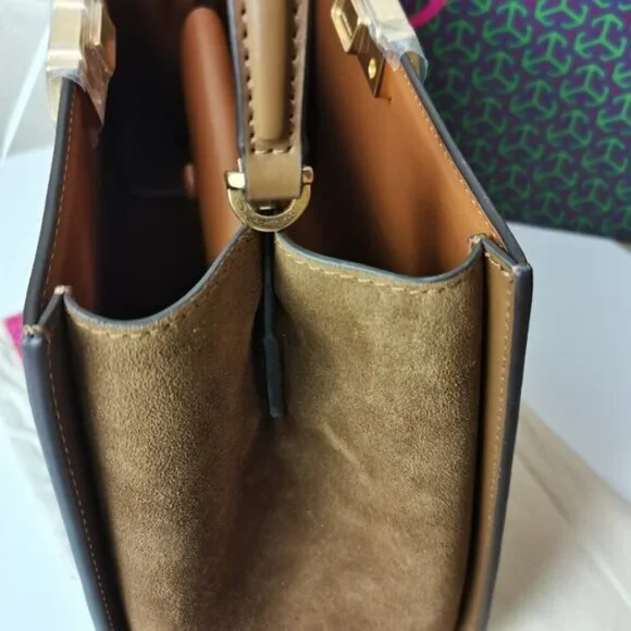 Tory Burch Eleanor Spazzolato Satchel Bag - Picture 11 of 13